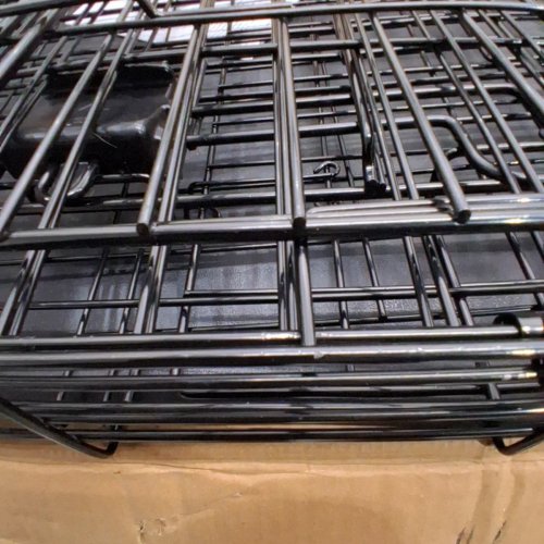 GARVEE LARGE INDOOR METAL BIRD CAGE WITH PLAY TOP AND ROLLING STAND - 18" X 61" - DARK GRAY - (MODEL: PPS_333DVD65) image 4