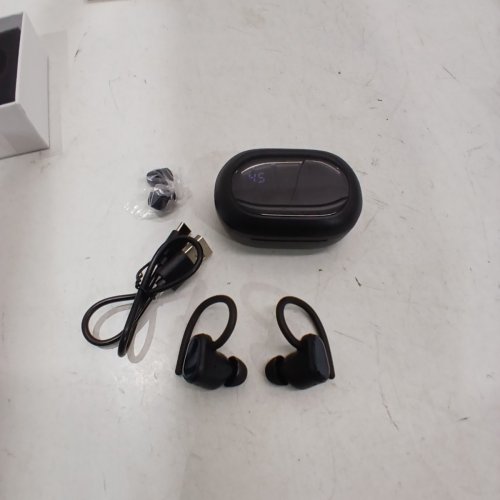 WIRELESS BLUETOOTH EARBUDS WITH ENC NOISE CANCELING AND CHARGING CASE - BLACK (MODEL: S75) image 3