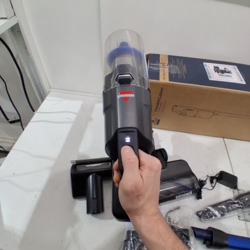 BISSELL POWERCLEAN FURFINDER SELF-STANDING CORDLESS VACUUM WITH TANGLE FREE BRUSH ROLL - 200W - BLUE/BLACK (MODEL: 4052B) image 2