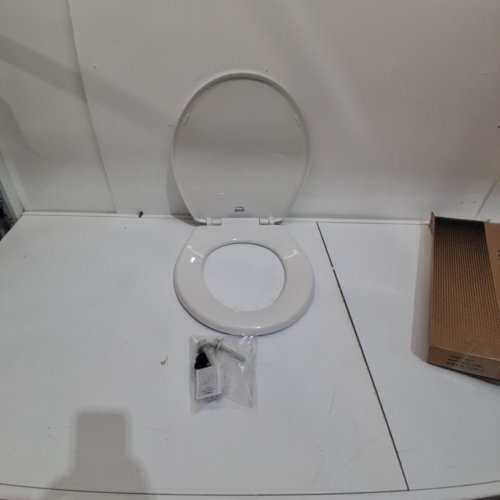 BEMIS ROUND-FRONT PLASTIC TOILET SEAT - 15" - WHITE (MODEL: 730EC 000) image 2