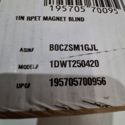 DEZ FURNISHINGS CORDLESS NO TOOLS MAGNET MINI BLINDS - 25"X42" - WHITE (MODEL: 1DWT250420) image 2