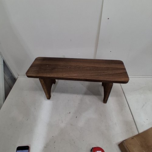WOOD SHOE SHOE BENCH - 24" X 8" - BROWN image 2