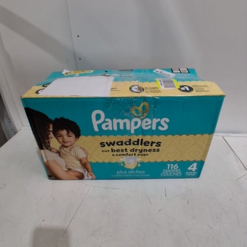 116PK PAMPERS SWADDLERS DIAPERS - SIZE 4 image 4