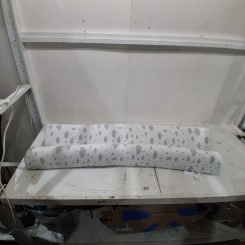 2PK COMFY BUMPY FOAM BED RAIL BUMPERS FOR TODDLER - 52" X 7" X 4.5" - WHITE AND GRAY image 2