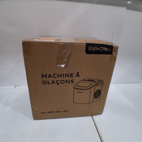 EUHOMY COUNTERTOP ICE MAKER MACHINE WITH HANDLE, BASKET AND SCOOP - MAKES 26LB/DAY - BLACK (MODEL: IM001-BBL-CAEH) image 7
