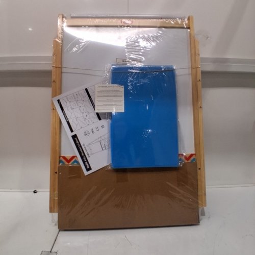 FUNLIO KIDS ART EASEL CHALKBOARD AND WHITEBOARD WITH BINS - BLUE (MODEL: FL-002) image 2