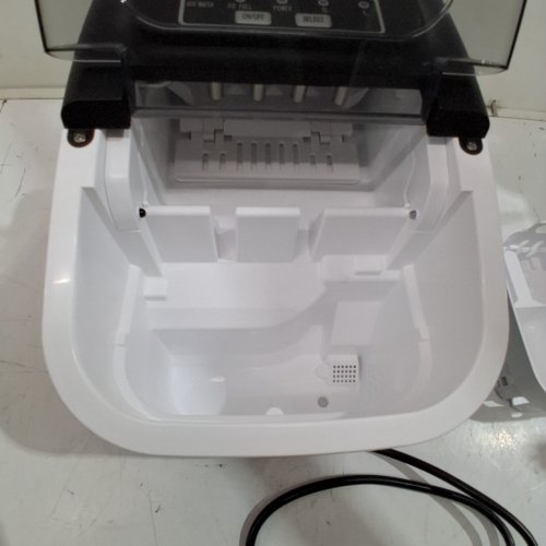 EUHOMY COUNTERTOP ICE MAKER MACHINE WITH HANDLE, BASKET AND SCOOP - MAKES 26LBS PER DAY - BLACK (MODEL: IM030-B) image 4