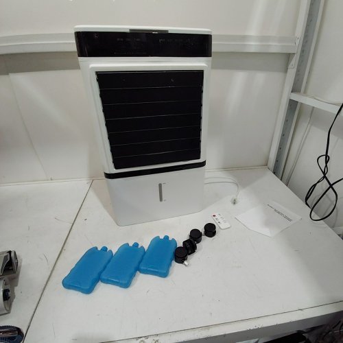 PORTABLE EVAPORATIVE AIR CONDITIONER WITH REMOTE & 4 ICE PACKS - 4GAL - UP TO 250SQ.FT - 3 SPEEDS - WHITE (MODEL: YYLF) image 3