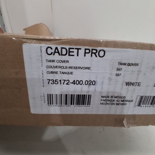 CADET PRO TOILET TANK COVER FOR 4188A TOILETS - 12" - WHITE (MODEL: 735172-400.020) image 2