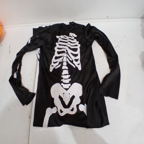 BOYS PARTYHOLIC SKELEBONES COSTUME JUMPSUIT - ONE SIZE - BLACK / WHITE image 2