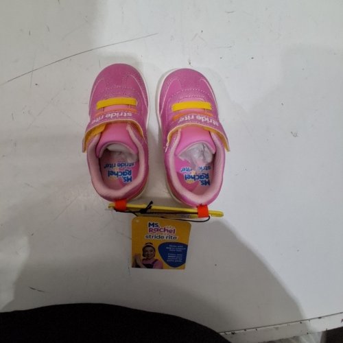 MS RACHEL STRIDE RITE BABY SNEAKERS - SIZE 6 - PINK / YELLOW image 2