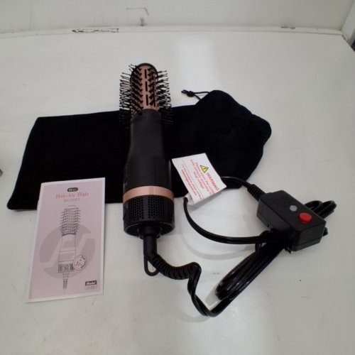 SLOPEHILL MINI TRAVEL DUAL VOLTAGE HAIR DRYER BRUSH -1000W - BLACK/ROSE GOLD (MODEL:CS-1012) image 2