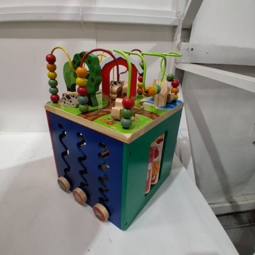 B. TOYS WOODEN ACTIVITY CUBE WITH ALPHABET EDUCATIONAL FOR TODDLERS - 1 YEAR+ - MULTICOLORED (MODEL: CH1040-01) image 2