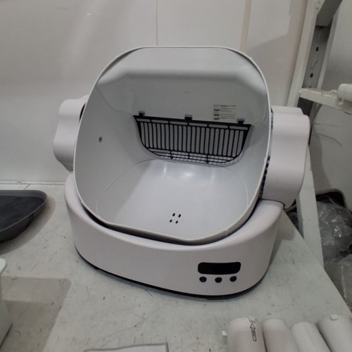 OPEN-TOP AUTOMATIC ROBOT LITTER BOX FOR MULTIPLE CATS WITH APP CONTROL - 10L - WHITE (MODEL: CH-ICB024) image 2