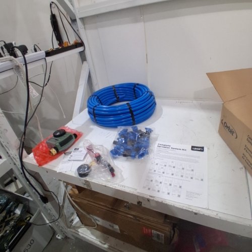 ORBIT IN-GROUND BLU-LOCK TUBING SYSTEM AND DIGITAL HOSE FAUCET TIMER 1-ZONE SPRINKLER KIT - BLUE/BLACK - (MODEL: 50020) image 2