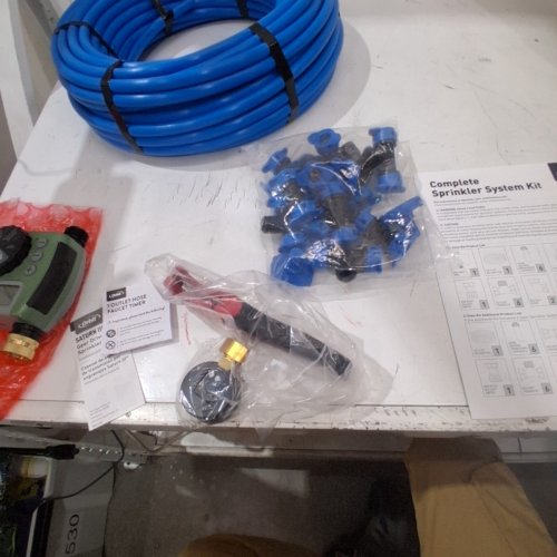ORBIT IN-GROUND BLU-LOCK TUBING SYSTEM AND DIGITAL HOSE FAUCET TIMER 1-ZONE SPRINKLER KIT - BLUE/BLACK - (MODEL: 50020) image 3