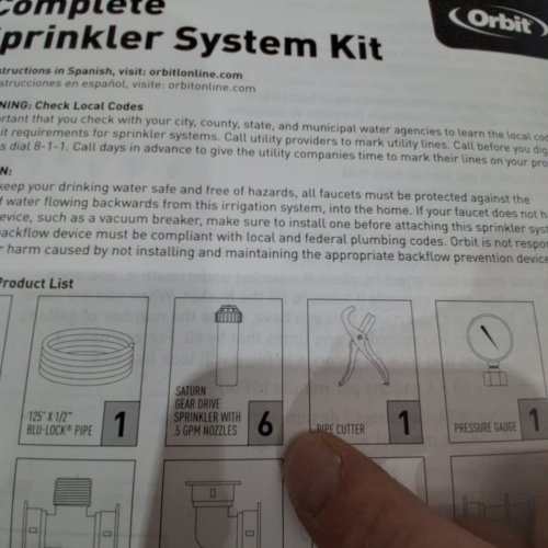ORBIT IN-GROUND BLU-LOCK TUBING SYSTEM AND DIGITAL HOSE FAUCET TIMER 1-ZONE SPRINKLER KIT - BLUE/BLACK - (MODEL: 50020) image 4