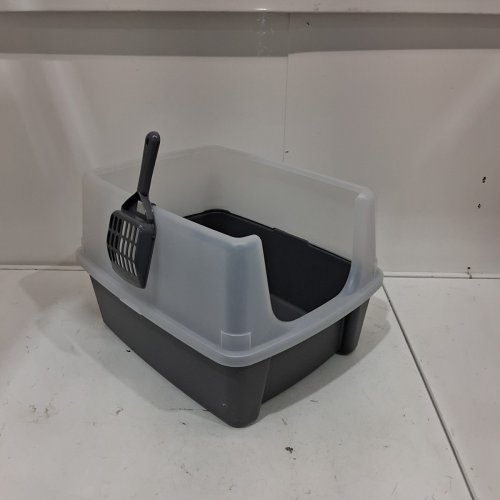 LITTER GENIE CAT LITTER BOX WITH SHIELD AND SCOOP- GREY (MODEL:500423) image 2