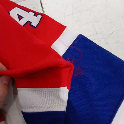 NHL FANATICS MONTREAL CANADIENS HOCKEY JERSEY - 52 HUTSON - 2XL - RED/BLUE image 3