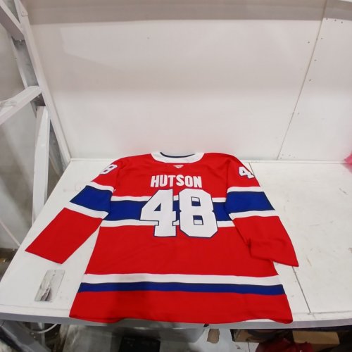 NHL FANATICS MONTREAL CANADIENS HOCKEY JERSEY - 52 HUTSON - 2XL - RED/BLUE image 5