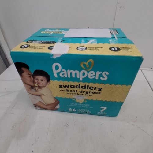 66PK PAMPERS SWADDLERS OUR BEST DRYNESS & COMFORT EVER BABY DIAPERS - SIZE 7 image 2