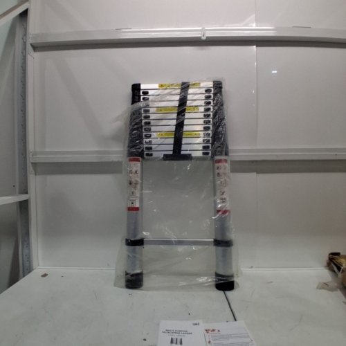 HEAVY DUTY ALUMINUM TELESCOPIC LADDER - 16FT , SILVER (MODEL: 5M) image 2