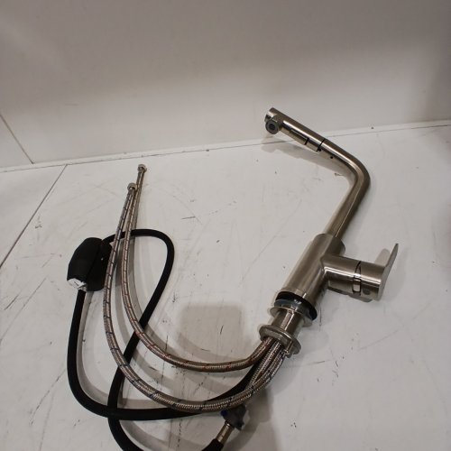 HURRAN KITCHEN SINK TAPS WITH PULL OUT SPRAY - BRUSHED NICKLE image 4