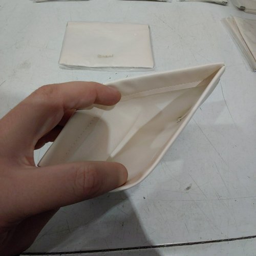 2PC ONKNI RECTANGULAR MAGNETIC CLOSURE SMALL POUCHES - 7" X 5" - CREAM image 3