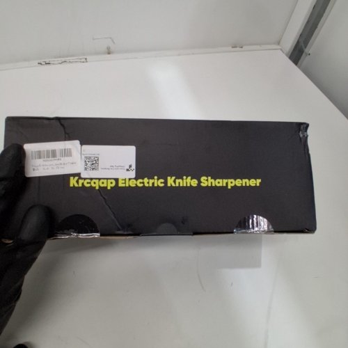 KRCQAP ELECTRIC 3-STAGE DIAMOND ABRASIVE KNIFE SHARPENER - 15° GUIDE ANGLE - STAINLESS STEEL image 7