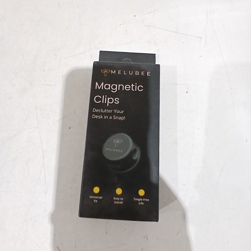 6PK MELUBEE MAGNETIC CABLE CLIPS ADHESIVE CORD HOLDERS - BLACK image 2