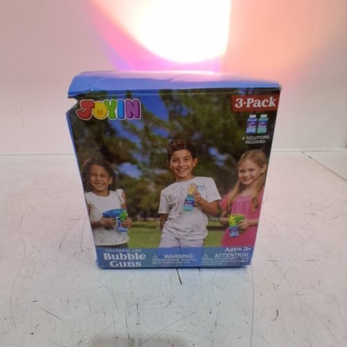 3PK JOYIN LED BUBBLE GUN KIT - ASSORTED COLORS image 4