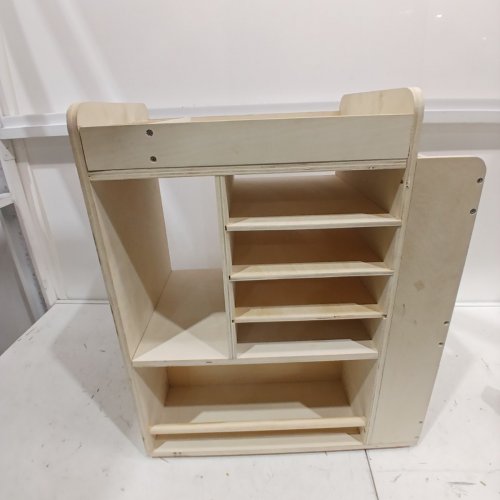 MULTI-FUNCTIONAL ORGANIZING WOODEN ART CAR - 26" X 20" X 12" - OAK image 2