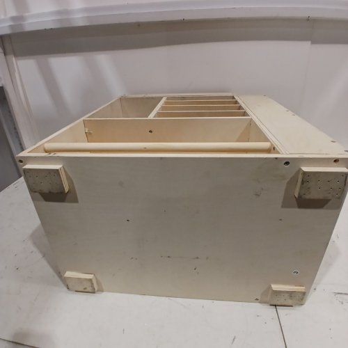 MULTI-FUNCTIONAL ORGANIZING WOODEN ART CAR - 26" X 20" X 12" - OAK image 3