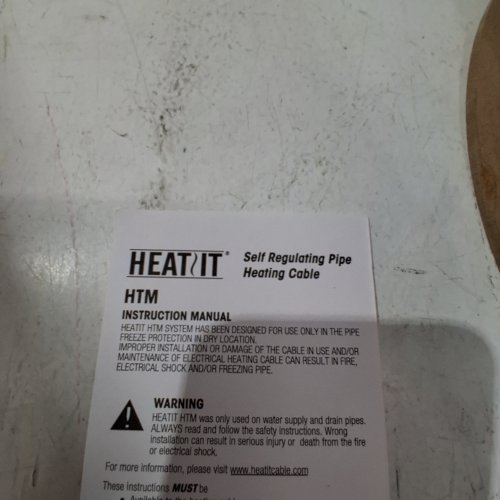 HEATIT MOBILE HOME HTM SELF REGULATING HEATED CABLE FOR LINE FREEZE PROTECTION - 300FT - BLUE image 2