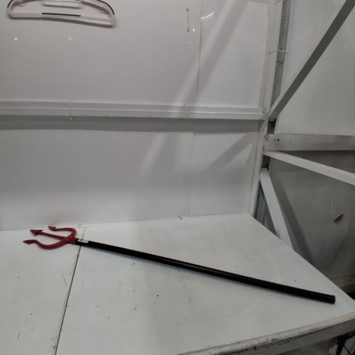 TRIDENT DEVIL'S PITCHFORK PLASTIC PROP - 50" - BLACK/RED image 2
