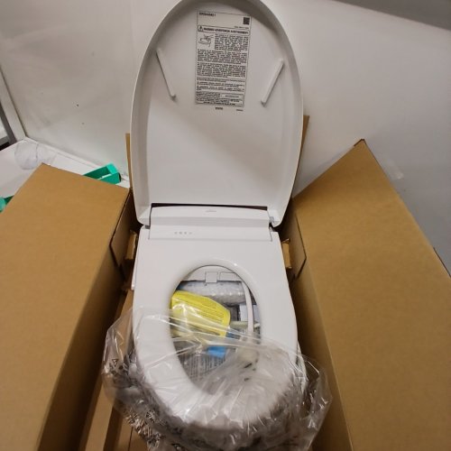 TOTOWASHLET S5 ELECTRONIC HEATED TOILET SEAT BIDET WITH CONTROLLER AND INSTANTANEOUS WATER HEATER - 21" X 15" - ELONGATED - WHITE (MODEL: SW3446#01) image 2