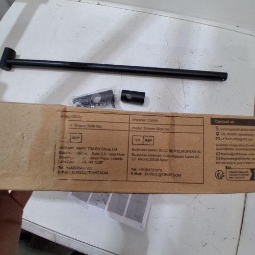 OFFO ADJUSTABLE WALL MOUNT SHOWER SLIDE BAR - 18" TO 24" - BLACK image 3