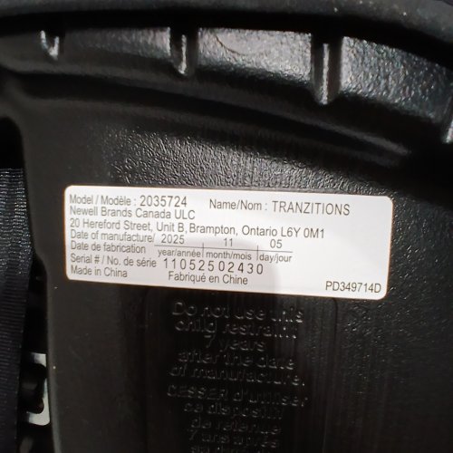 GRACO TRANZITIONS 3-IN-1 HARNESS BOOSTER SEAT - 22-100LBS - PROOF BLACK (MODEL: 2035724) image 3
