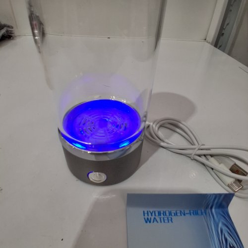 HYDROGEN RICH RECHARGEABLE WATER CUP - 450ML - SILVER image 2