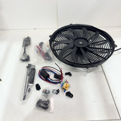 ELECTRIC REVERSIBLE RADIATOR COOLING FAN MOUNT KIT - 12V, 16" - BLACK image 3