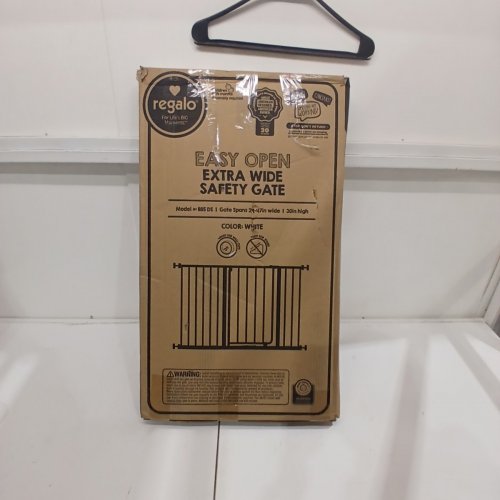 REGALO EASY OPEN PRESSURE MOUNT METAL SAFETY GATE - 29" - 47" - WHITE (MODEL: 1185DS) image 4