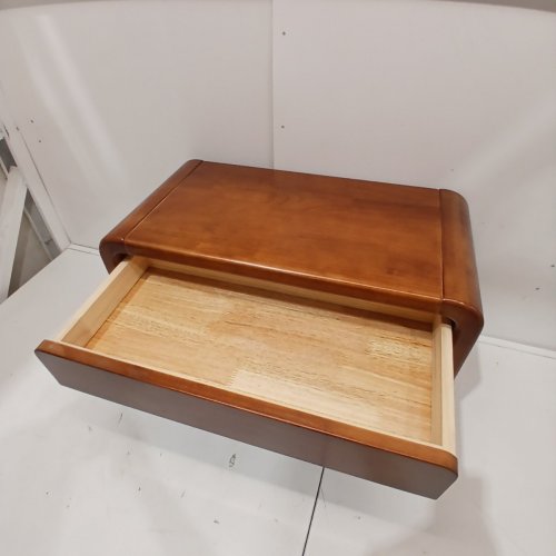 UNBRANDED ENTRYWAY SHOE BENCH WITH PULL-OUT DRAWER - 23.6" - WALNUT BROWN image 4
