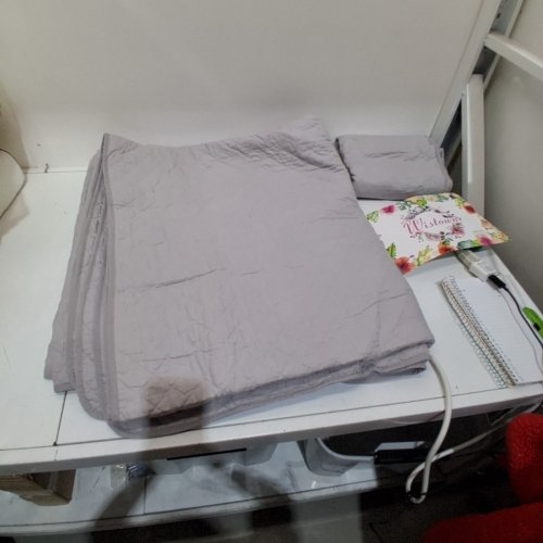 3PC WISTOWN COTTON QUILT BEDDING SET - KING - GREY image 2