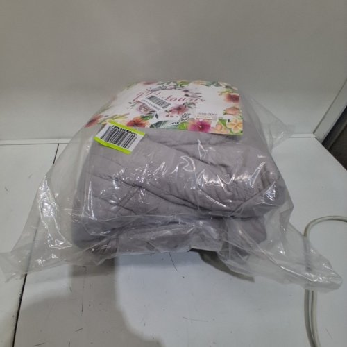 3PC WISTOWN COTTON QUILT BEDDING SET - KING - GREY image 4