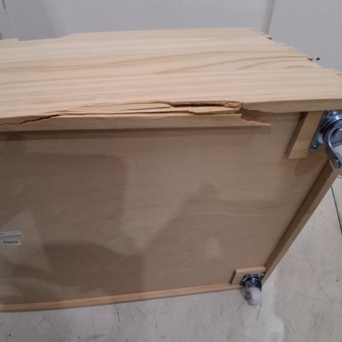 BRIGHTROOM PINE WOOD ROLLING CRATE - 24" X 8.8" X 10.7" - NATURAL WOOD image 3