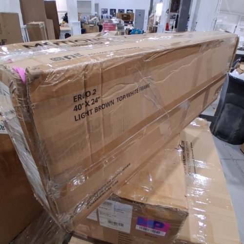 MOTIONGREY ERGO2 MOTORIZED HEIGHT ADJUSTABLE ELECTRIC STANDING DESK - 40" X 24" - BROWN / WHITE (MODEL: ‎SD-WT-TT-WT-100CM) image 8