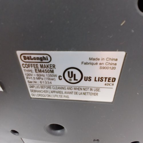 DELONGHI LINEA CLASSIC ESPRESSO MACHINE WITH MILK FROTHER - SILVER (MODEL: ‎EM450M) image 5