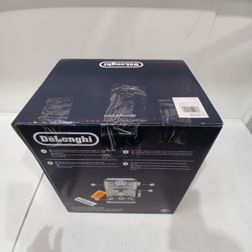 DELONGHI LINEA CLASSIC ESPRESSO MACHINE WITH MILK FROTHER - SILVER (MODEL: ‎EM450M) image 7