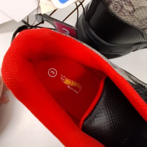 BOYS' HOT WHEELS SHOES - SIZE 3 - GRAY, BLACK AND RED (STYLE: 46HOTWHEELSY26) image 3