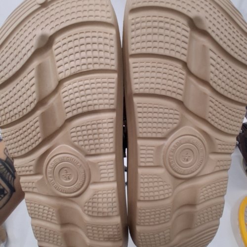 GIRL'S george SLIP ON BEACH SANDALS - SIZE 3 - TAN (STYLE: 34JOMERM26) image 3